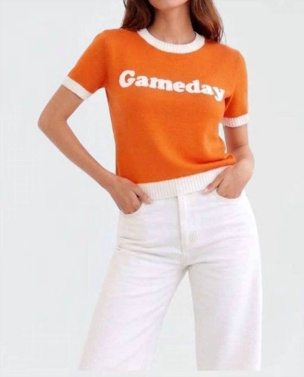 NEW CLOUD TEN women's gameday sweater in orange